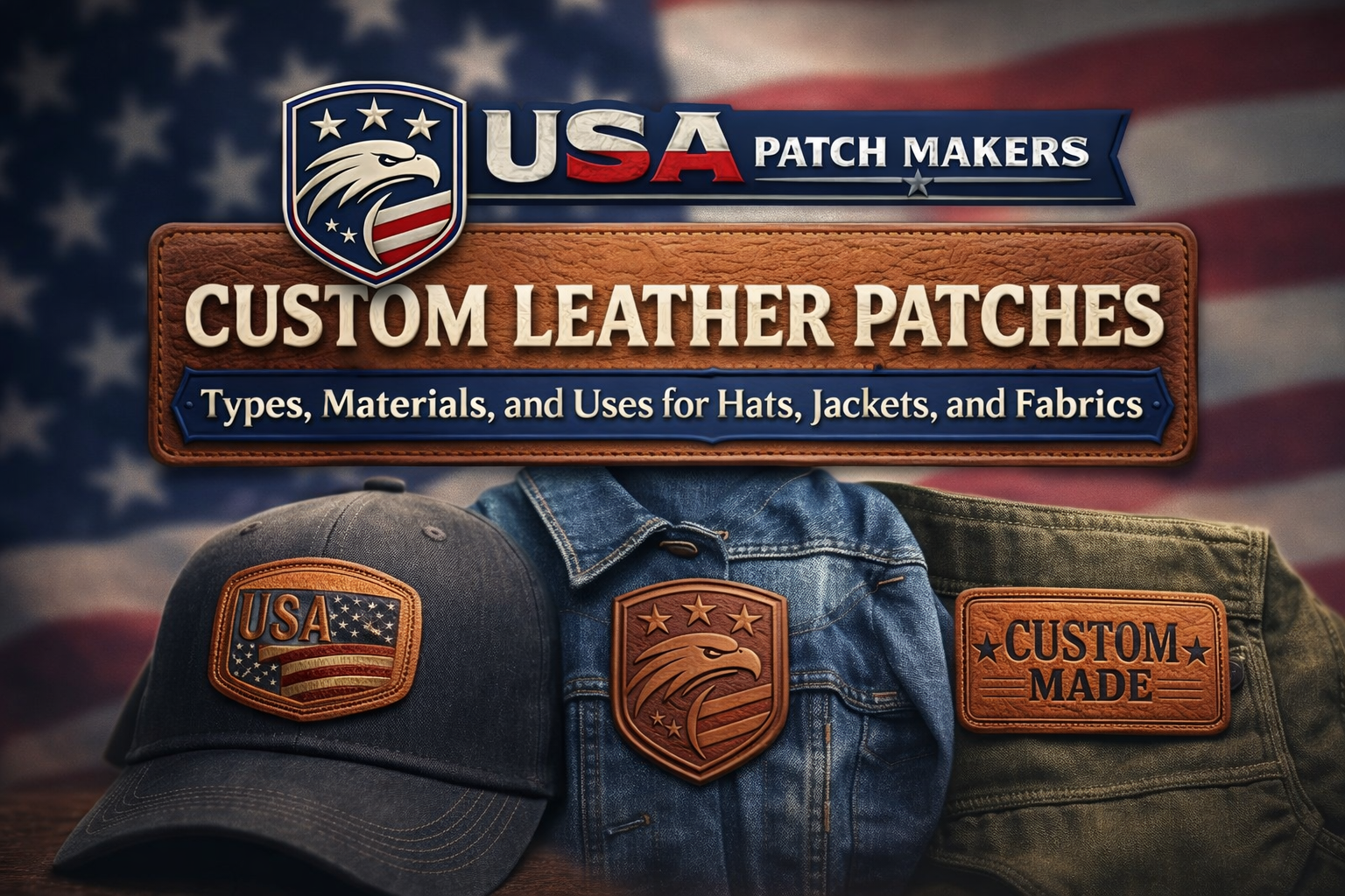 Custom Leather Patches Types, Materials, and Uses for Hats, Jackets, and Fabrics